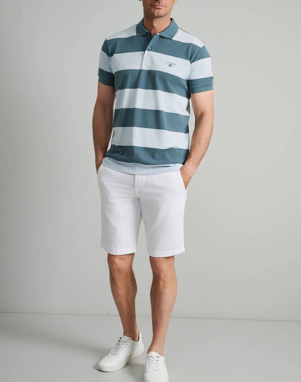 NAVY&GREEN BLUZA POLO, CU DUNGI, CUSTOM FIT