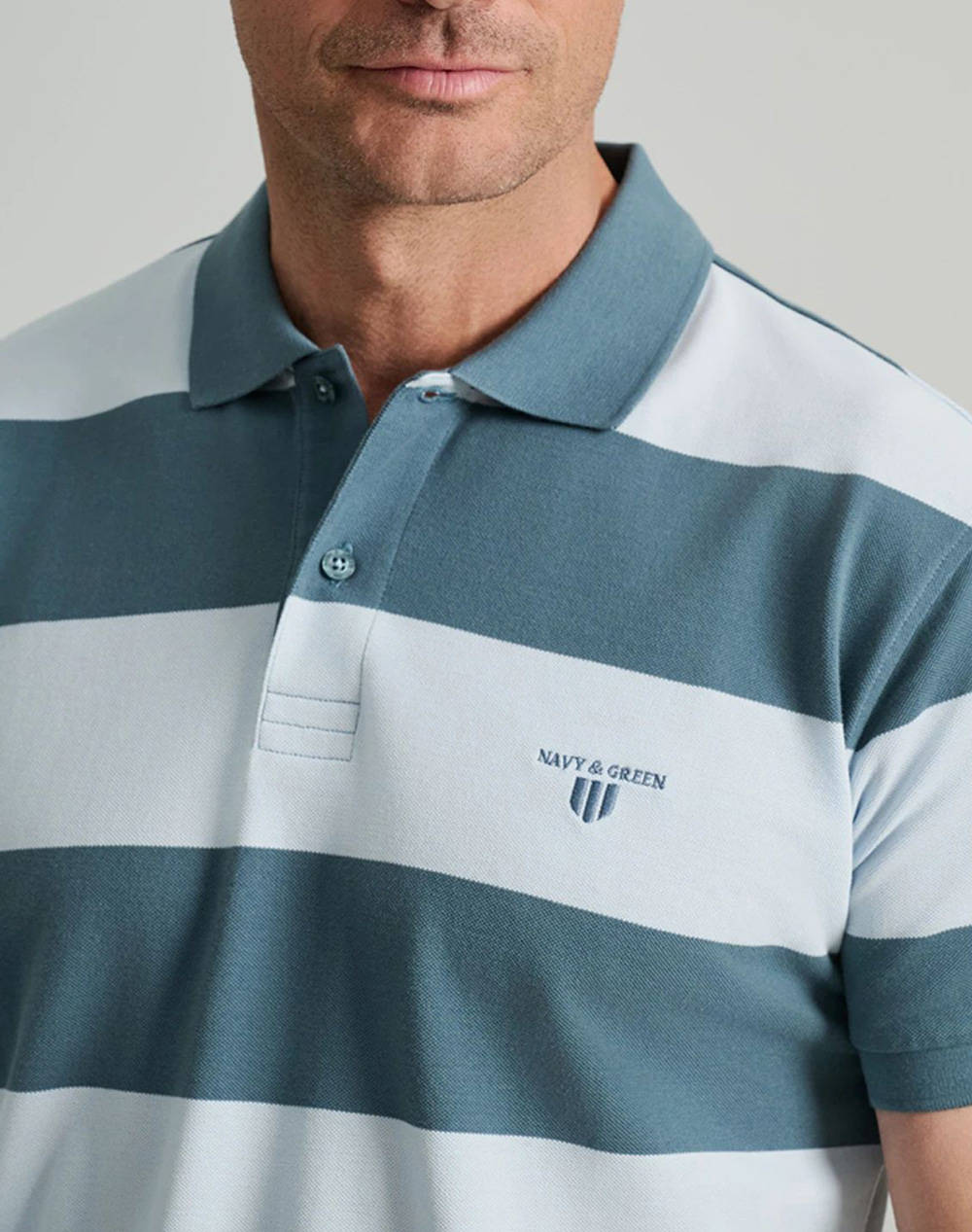 NAVY&GREEN BLUZA POLO, CU DUNGI, CUSTOM FIT