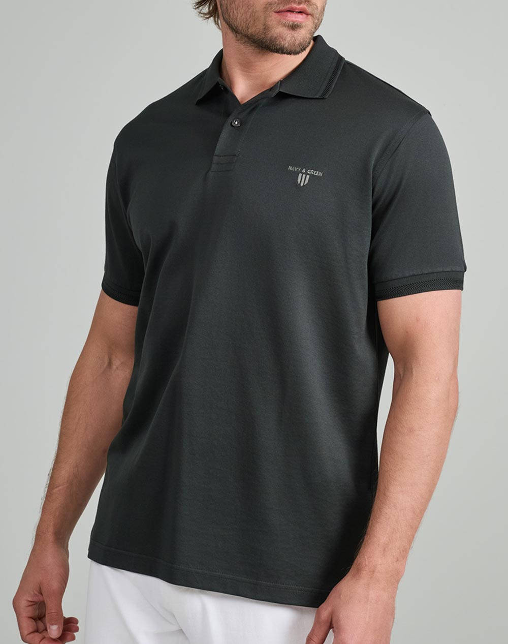 NAVY&GREEN BLUZA POLO