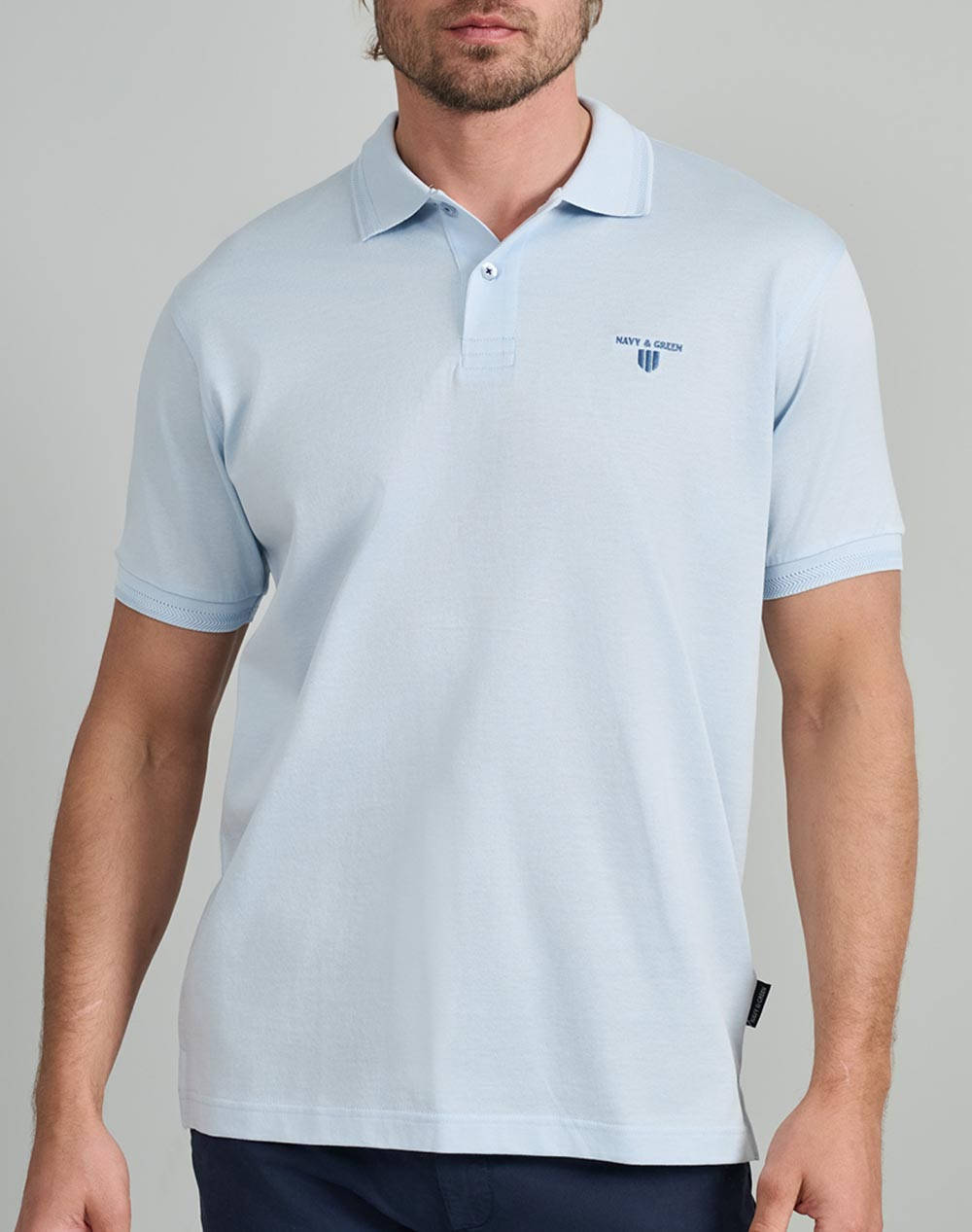 NAVY&GREEN BLUZA POLO