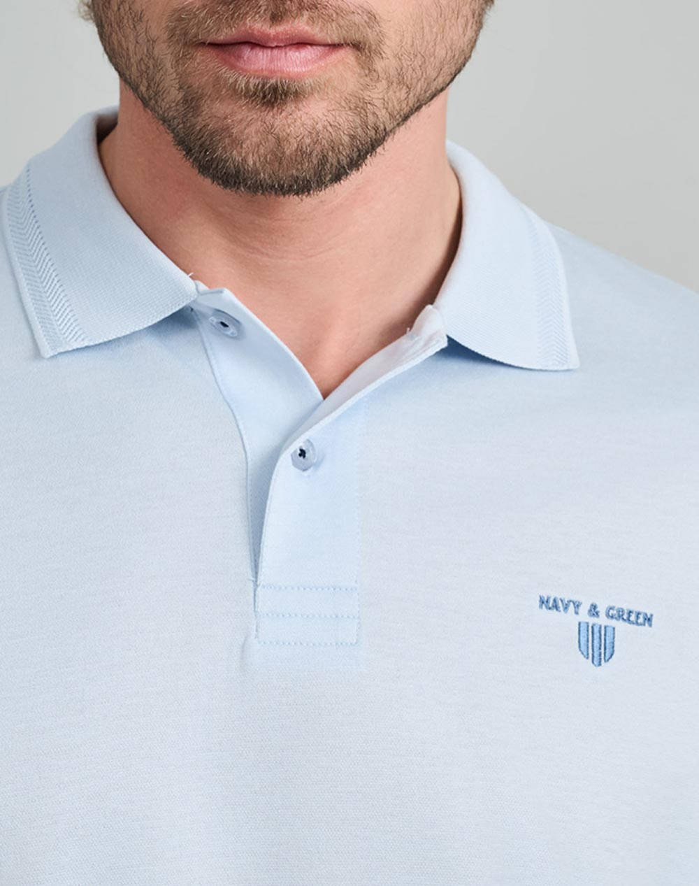 NAVY&GREEN BLUZA POLO