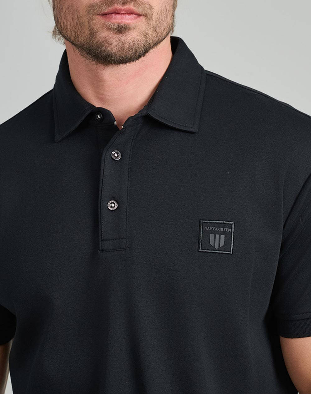 NAVY&GREEN BLUZA POLO