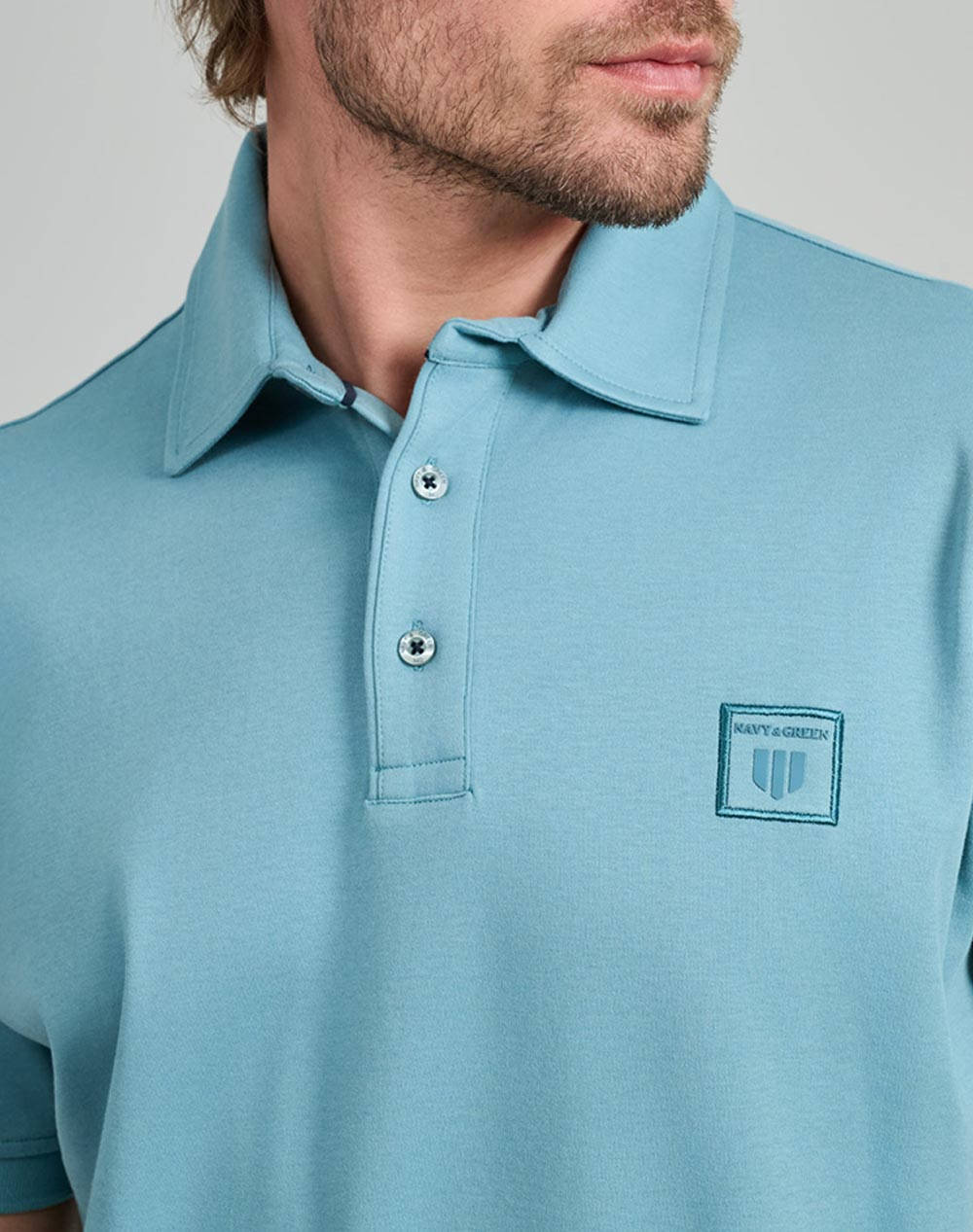 NAVY&GREEN BLUZA POLO