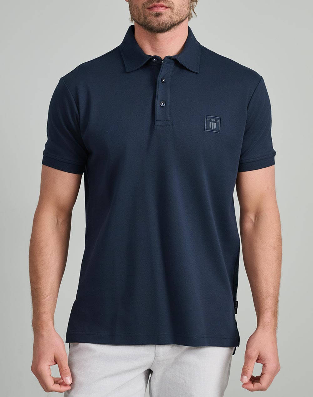 NAVY&GREEN BLUZA POLO