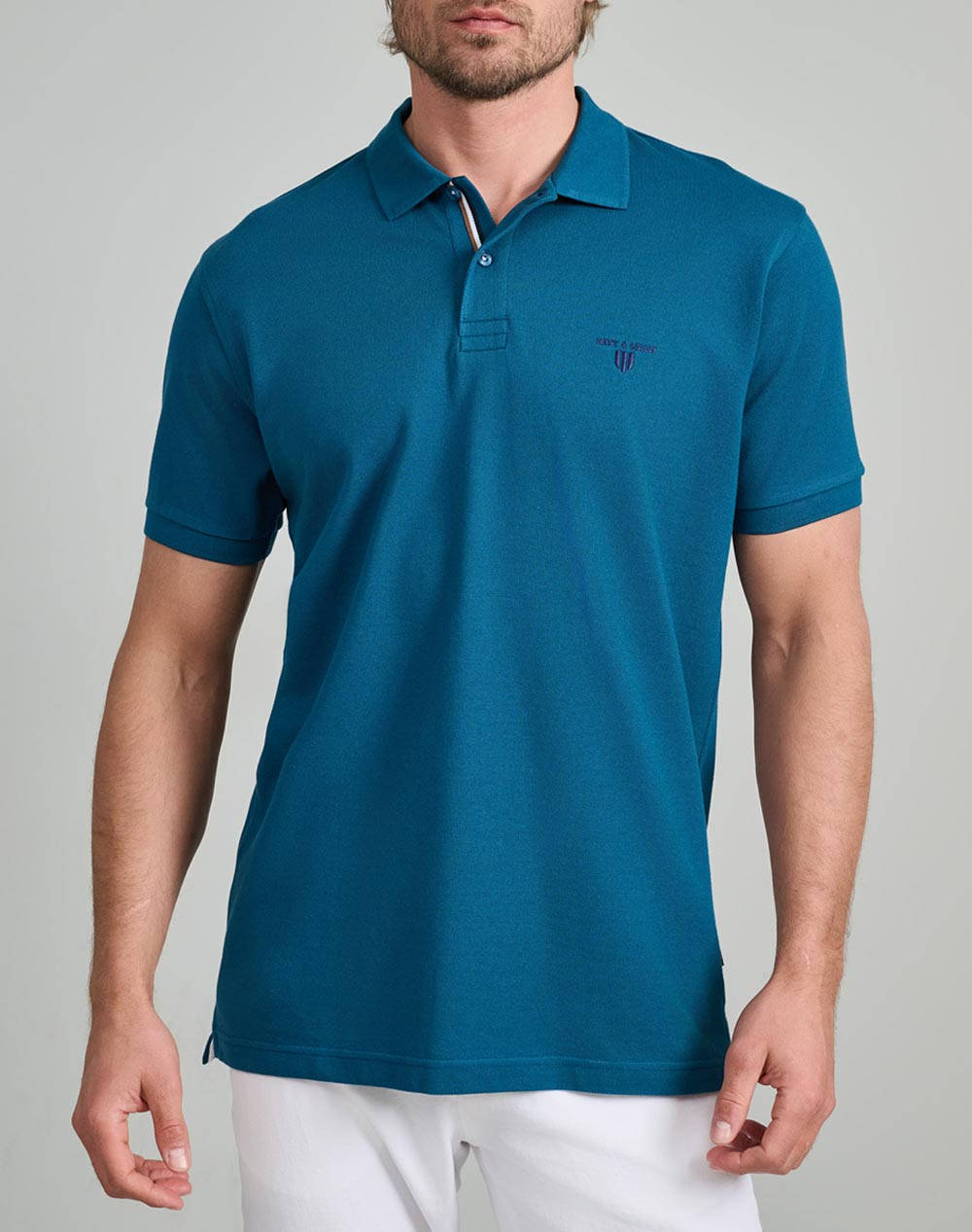 NAVY&GREEN BLUZA POLO