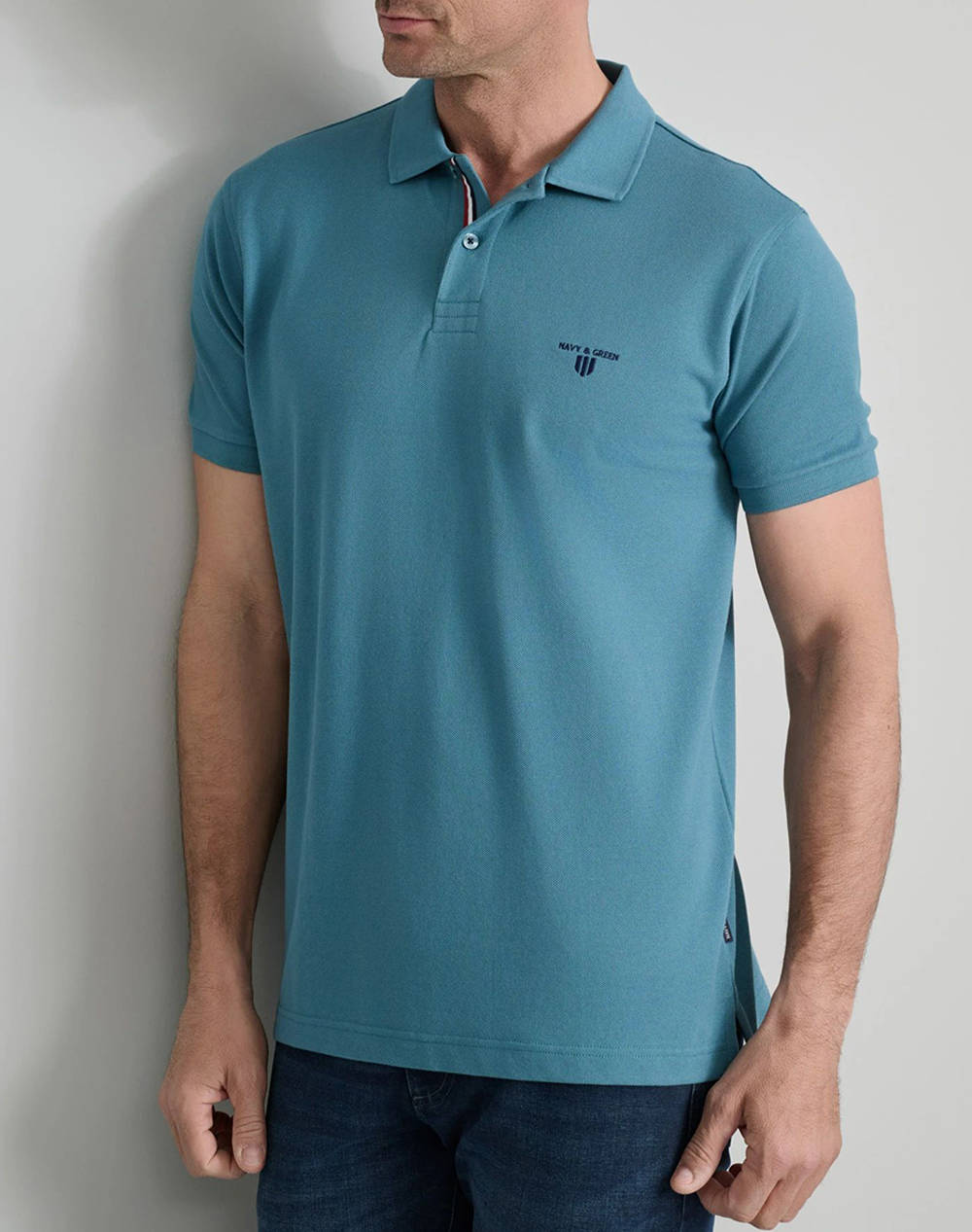 NAVY&GREEN BLUZA POLO