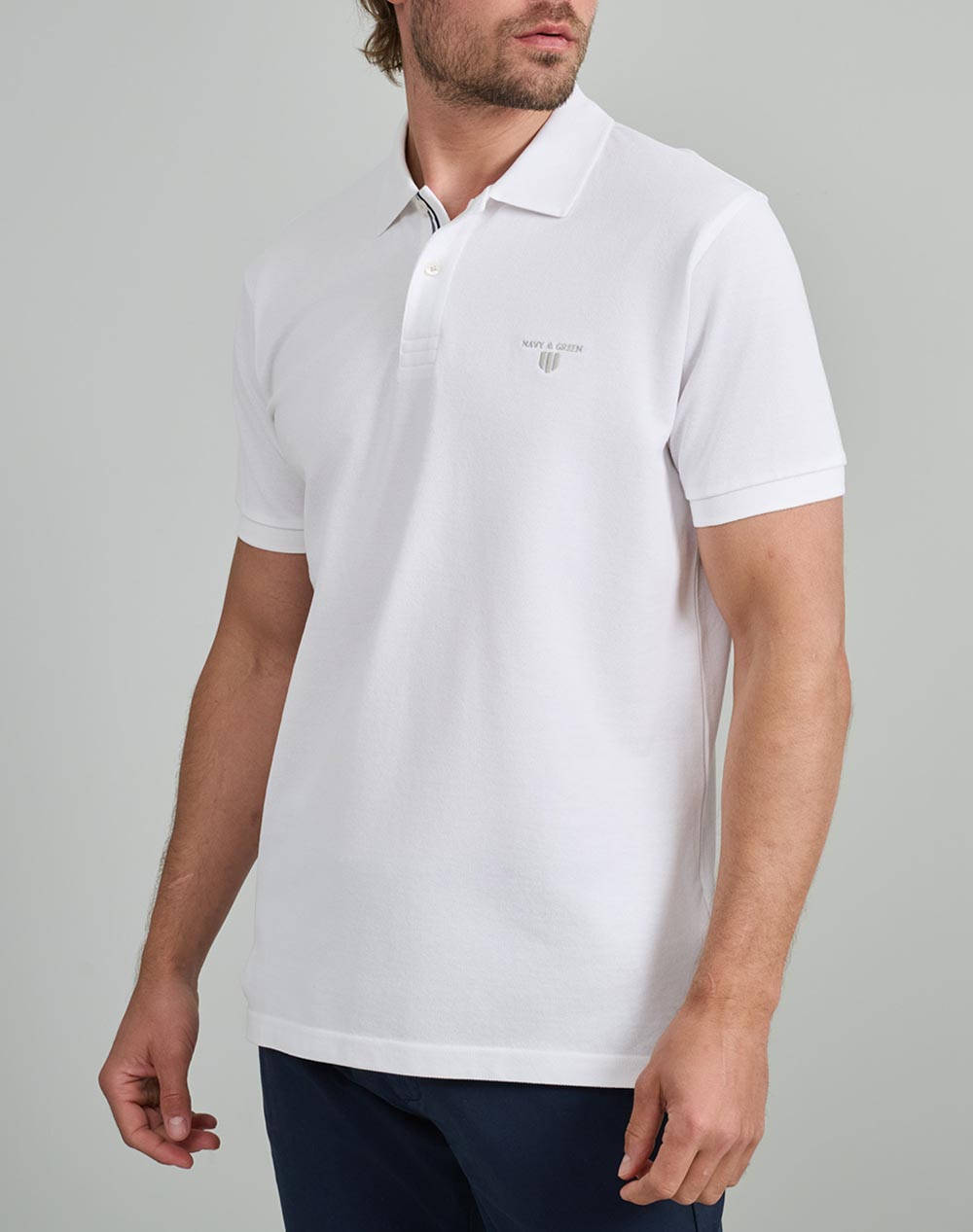 NAVY&GREEN BLUZA POLO