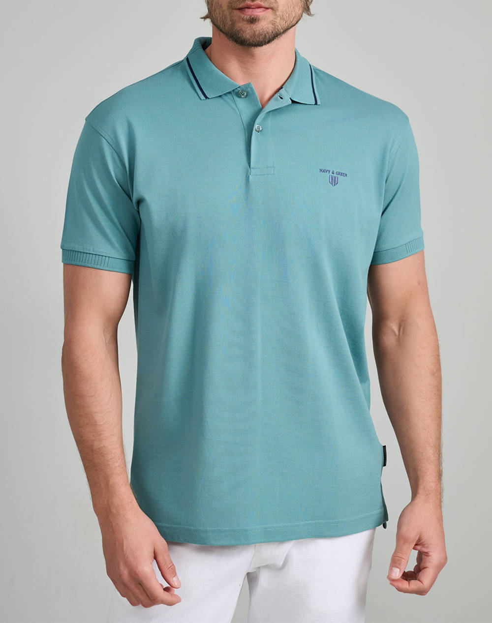 NAVY&GREEN BLUZA POLO