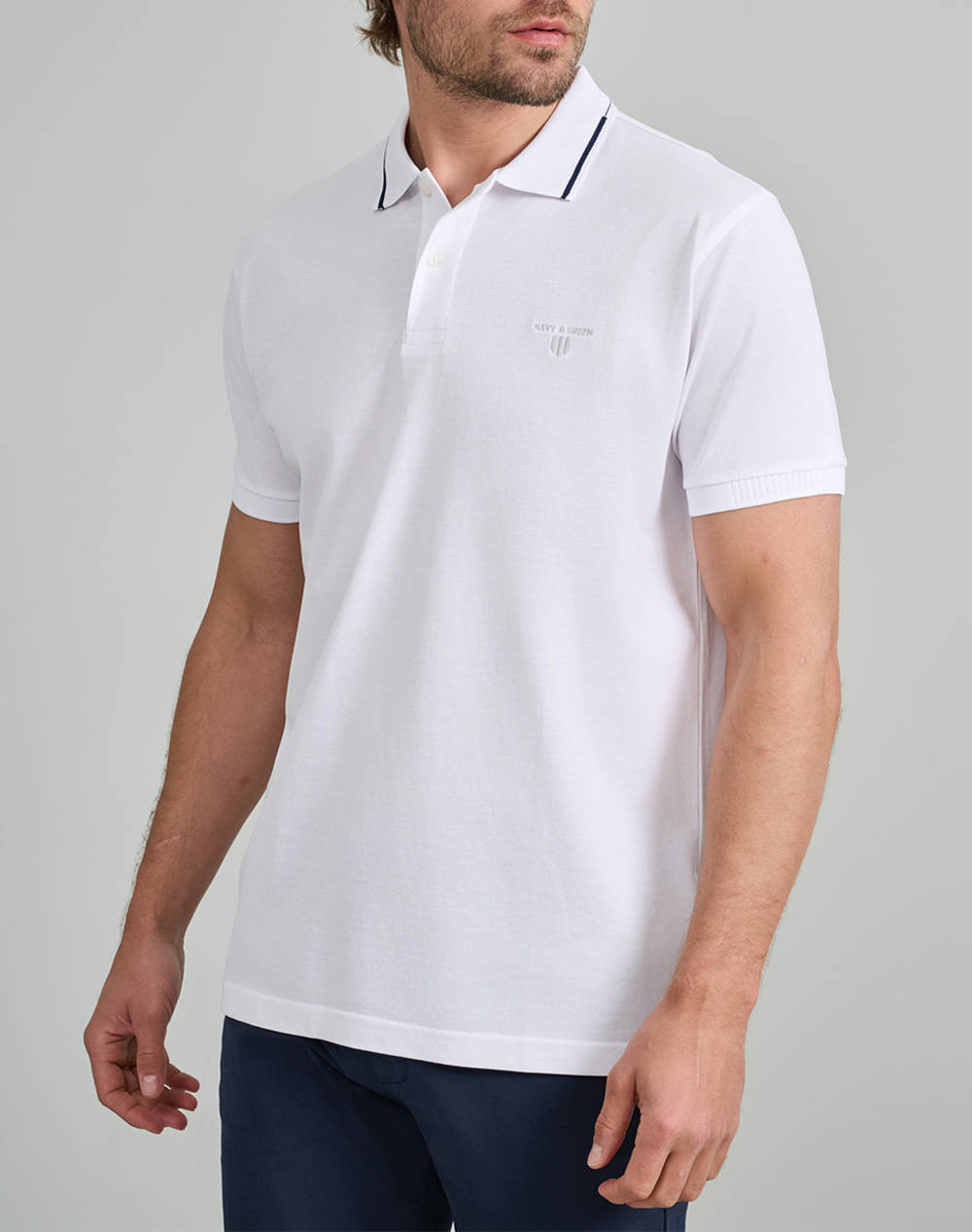NAVY&GREEN BLUZA POLO