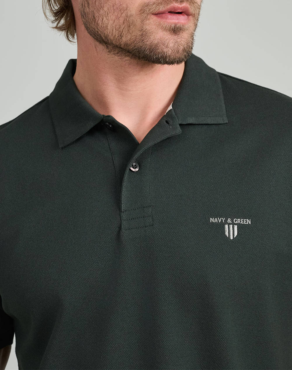 NAVY&GREEN BLUZA POLO, YOUNG LINE