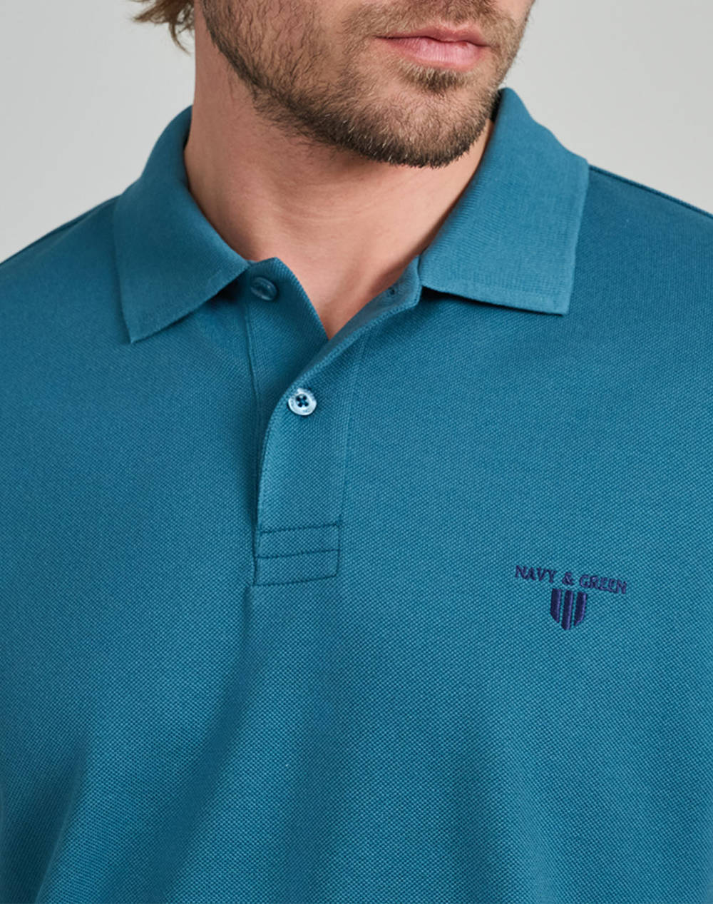 NAVY&GREEN BLUZA POLO, YOUNG LINE