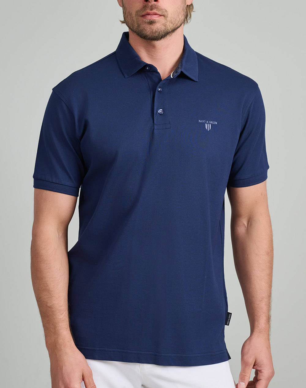 NAVY&GREEN BLUZA POLO