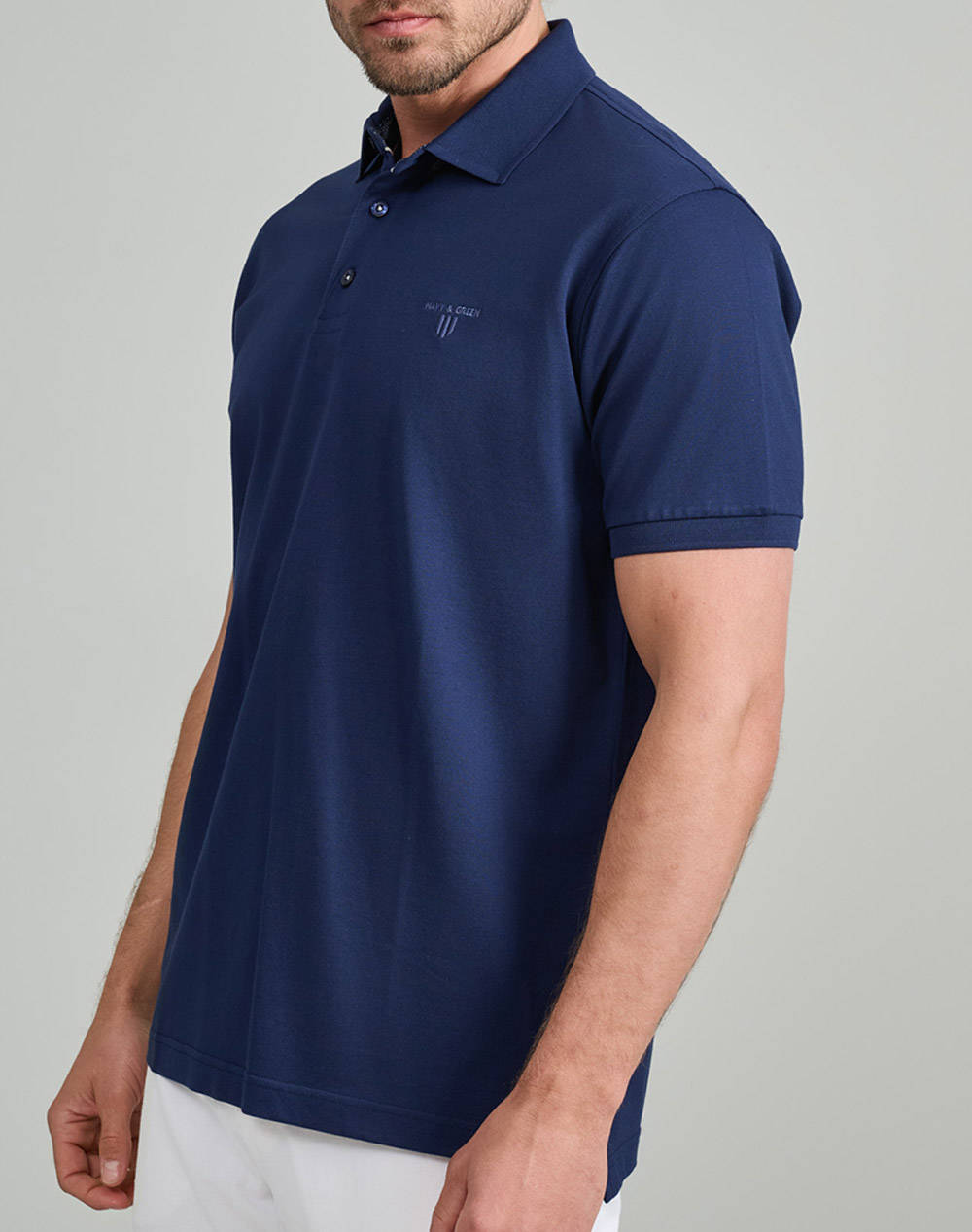 NAVY&GREEN BLUZA POLO