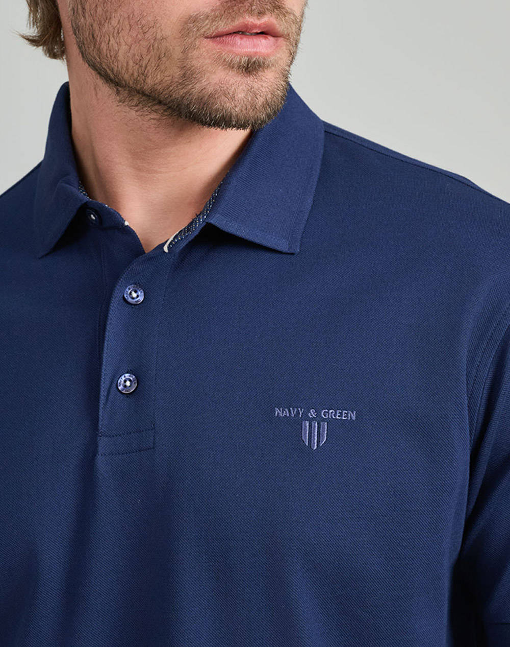 NAVY&GREEN BLUZA POLO
