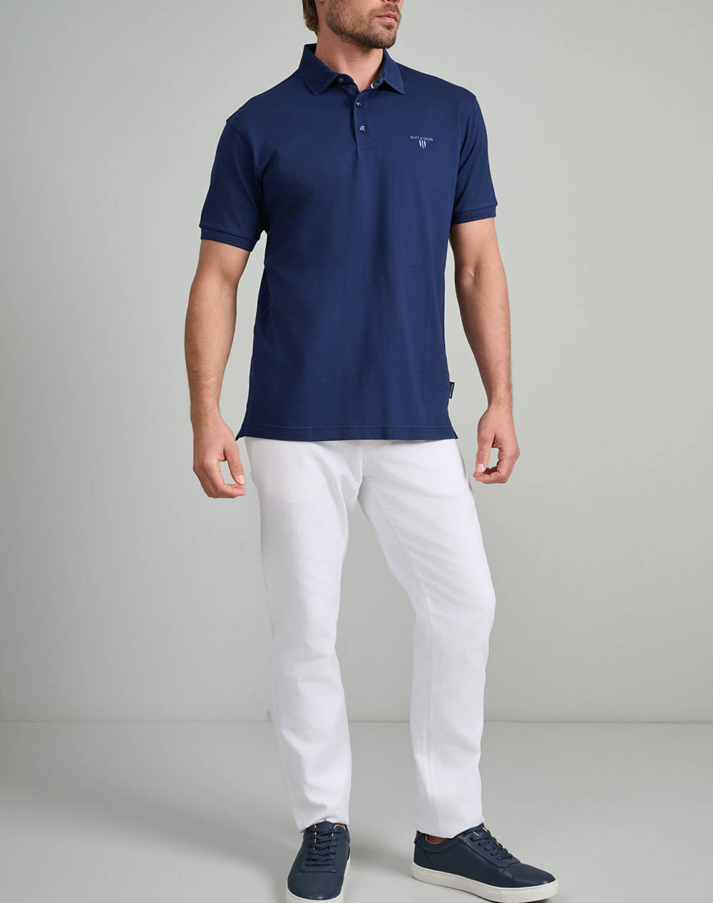 NAVY&GREEN BLUZA POLO
