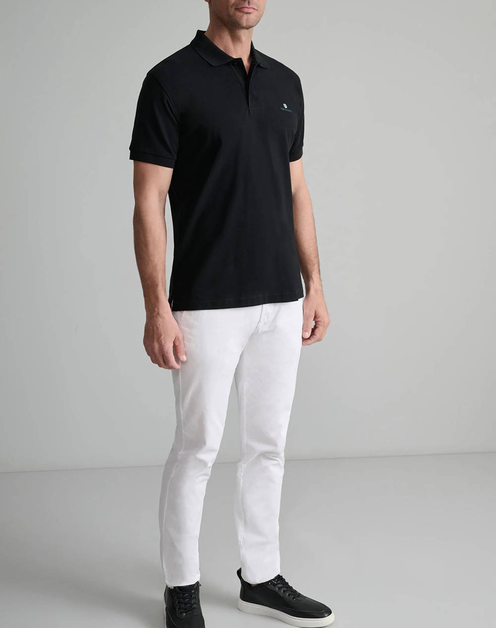 NAVY&GREEN BLUZA POLO MONOCROMA, CUSTOM FIT