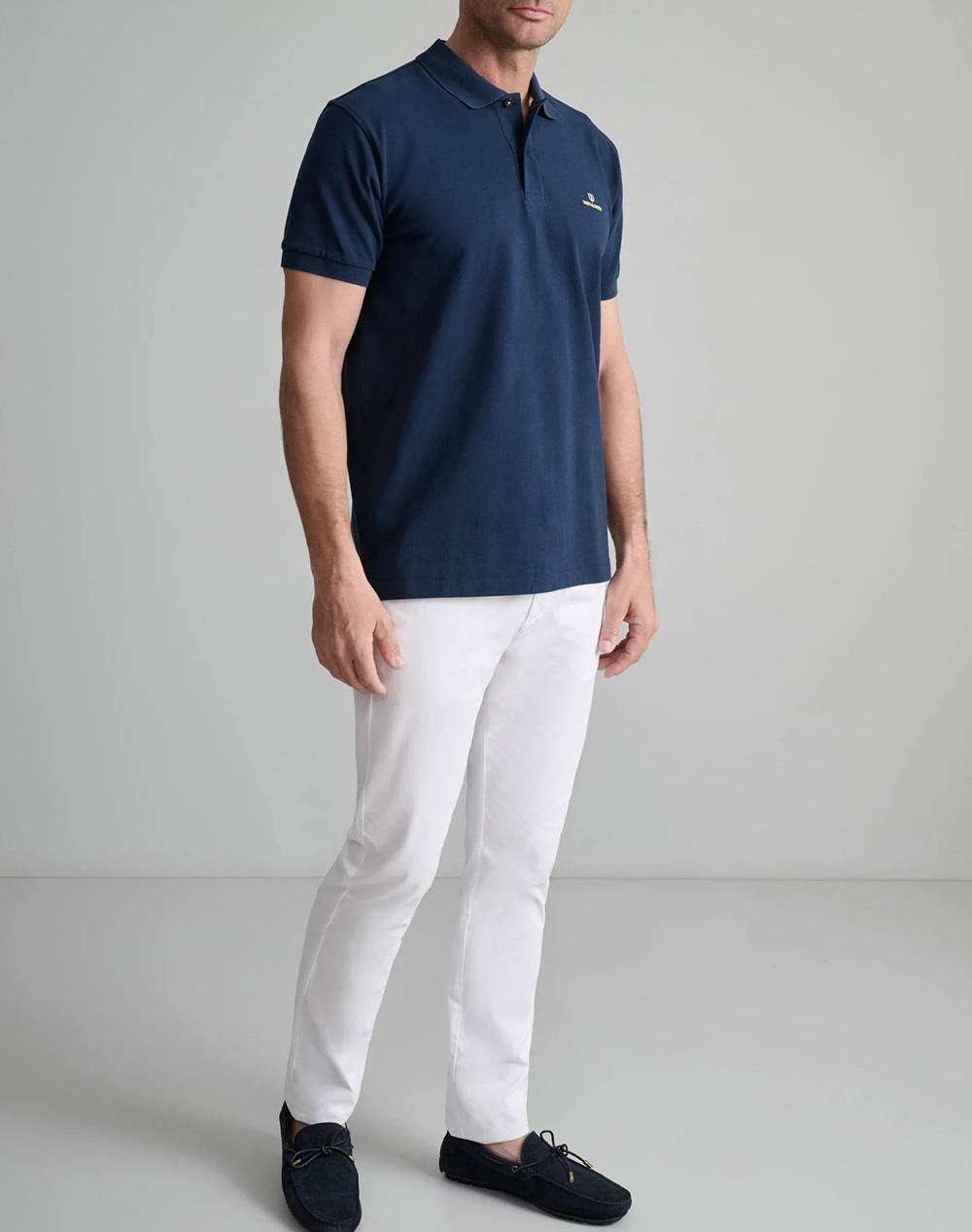 NAVY&GREEN BLUZA POLO MONOCROMA, CUSTOM FIT