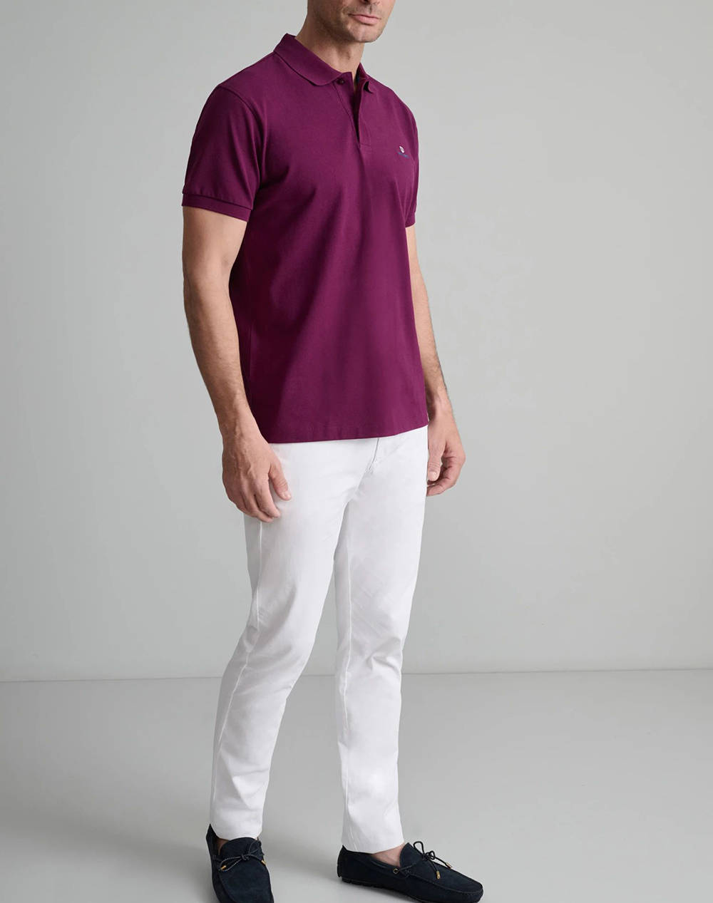 NAVY&GREEN BLUZA POLO MONOCROMA, CUSTOM FIT