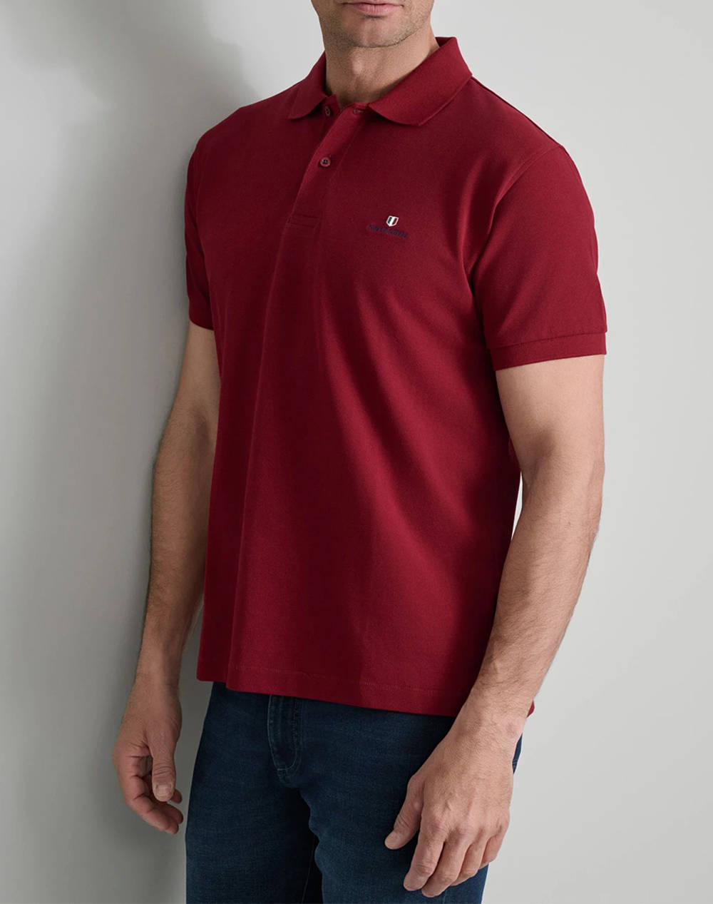 NAVY&GREEN BLUZA POLO MONOCROMA, CUSTOM FIT