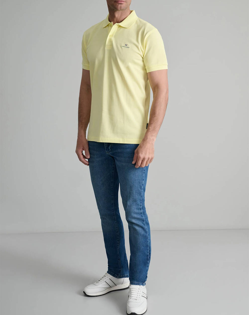 NAVY&GREEN BLUZA POLO MONOCROMA, CUSTOM FIT
