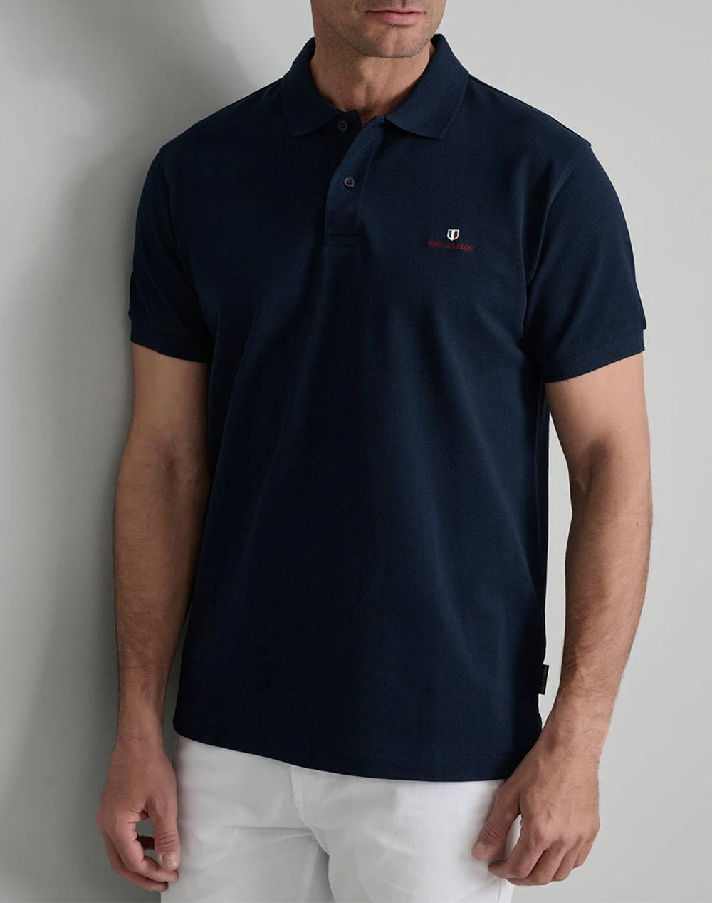 NAVY&GREEN BLUZA POLO MONOCROMA, CUSTOM FIT
