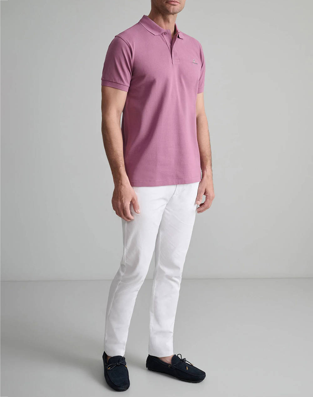 NAVY&GREEN BLUZA POLO MONOCROMA, CUSTOM FIT