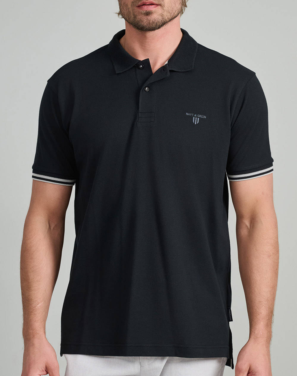 NAVY&GREEN BLUZA POLO