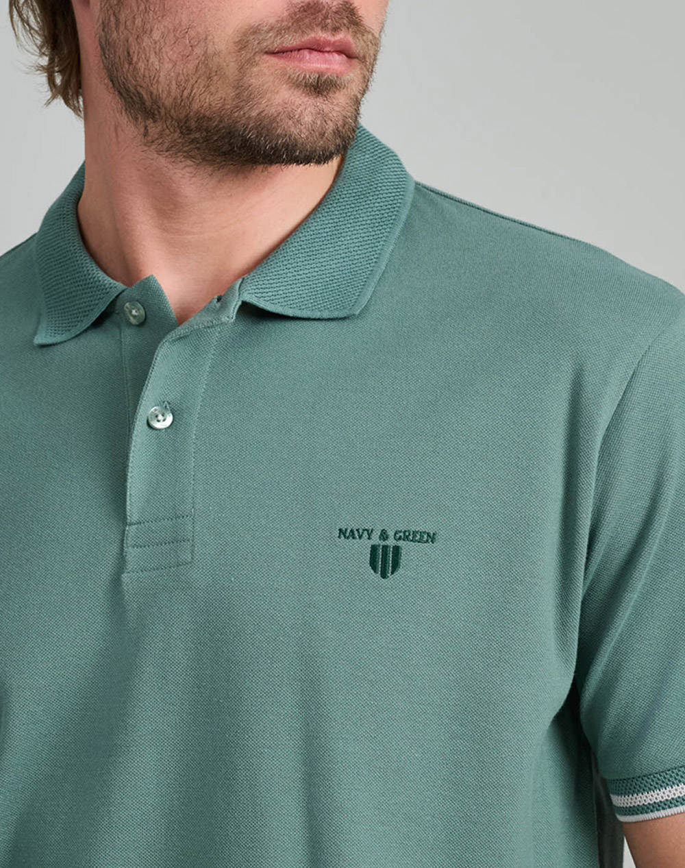 NAVY&GREEN BLUZA POLO