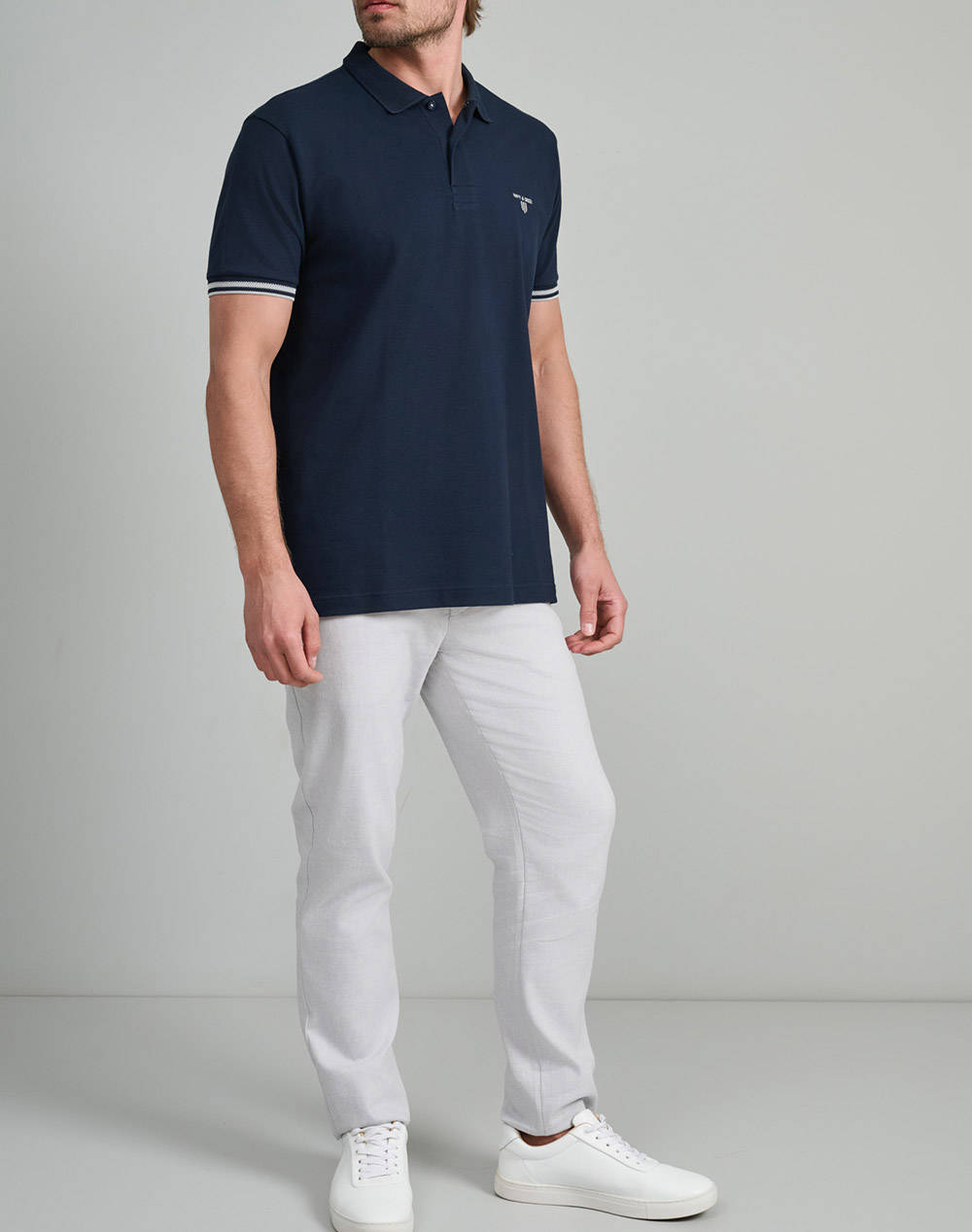 NAVY&GREEN BLUZA POLO