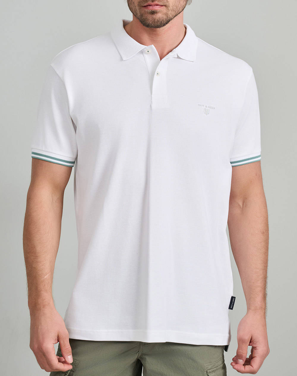 NAVY&GREEN BLUZA POLO