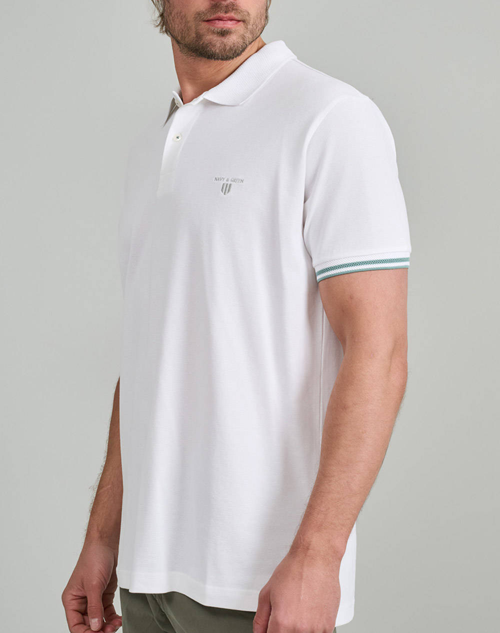 NAVY&GREEN BLUZA POLO