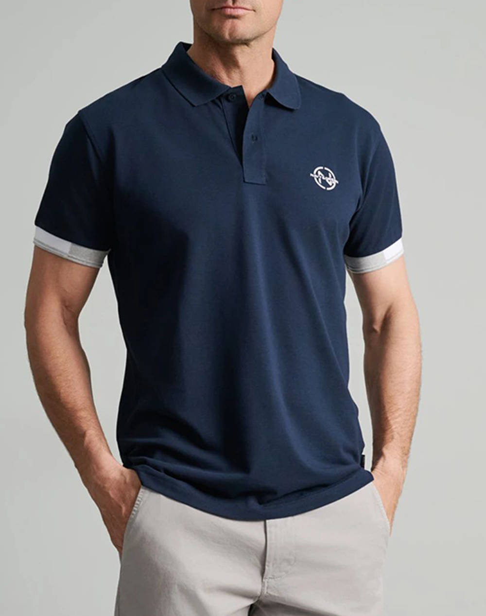NAVY&GREEN BLUZA POLO, CUSTOM FIT