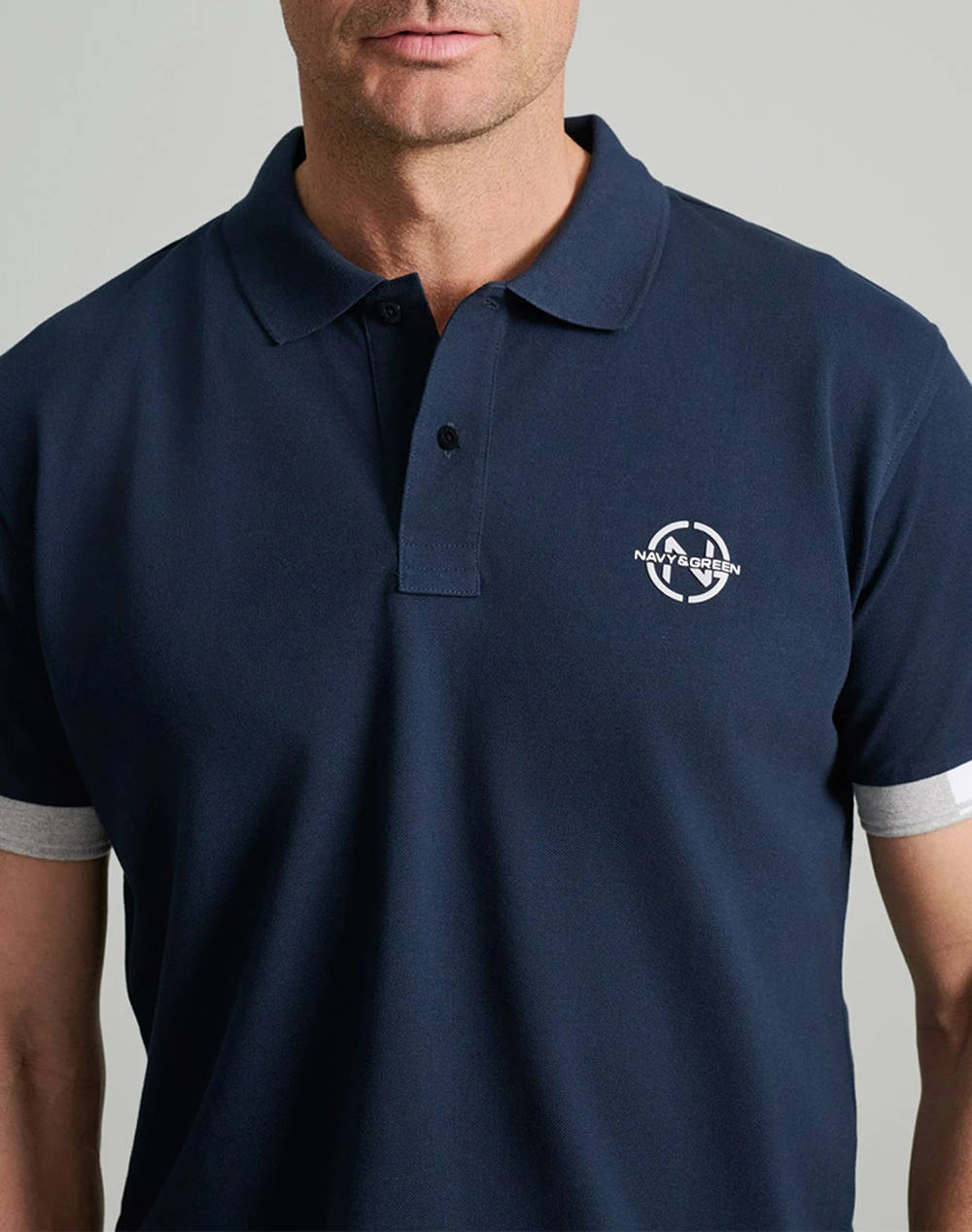 NAVY&GREEN BLUZA POLO, CUSTOM FIT
