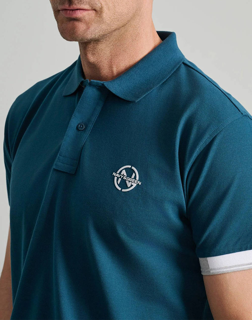 NAVY&GREEN BLUZA POLO, CUSTOM FIT