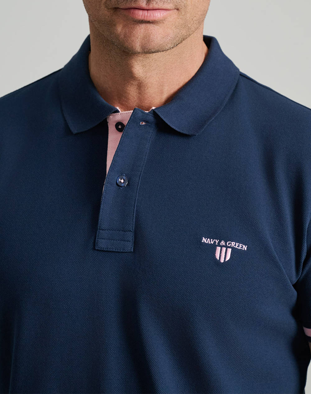NAVY&GREEN BLUZA PIQUE POLO, YOUNG LINE