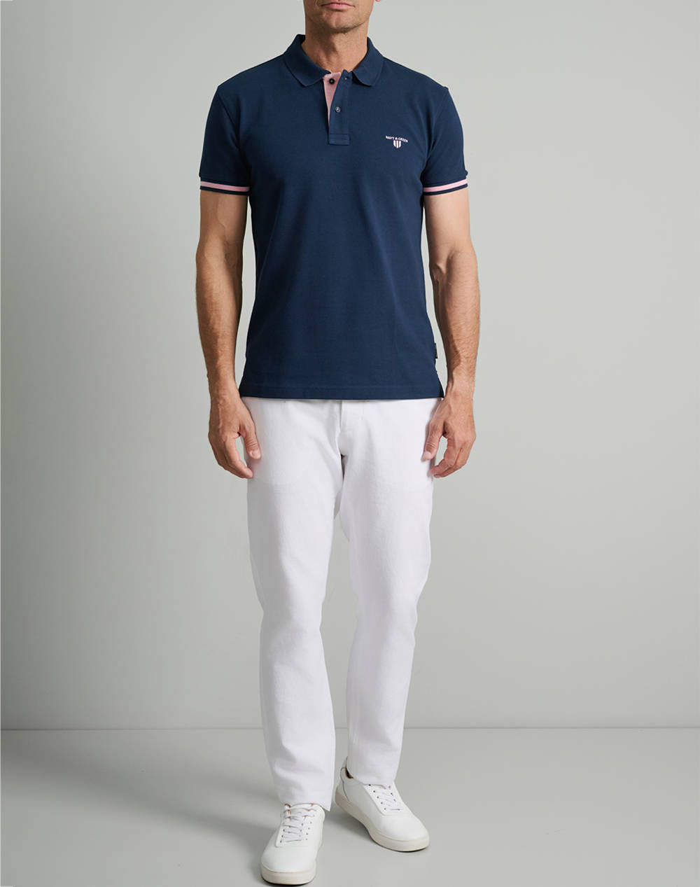 NAVY&GREEN BLUZA PIQUE POLO, YOUNG LINE