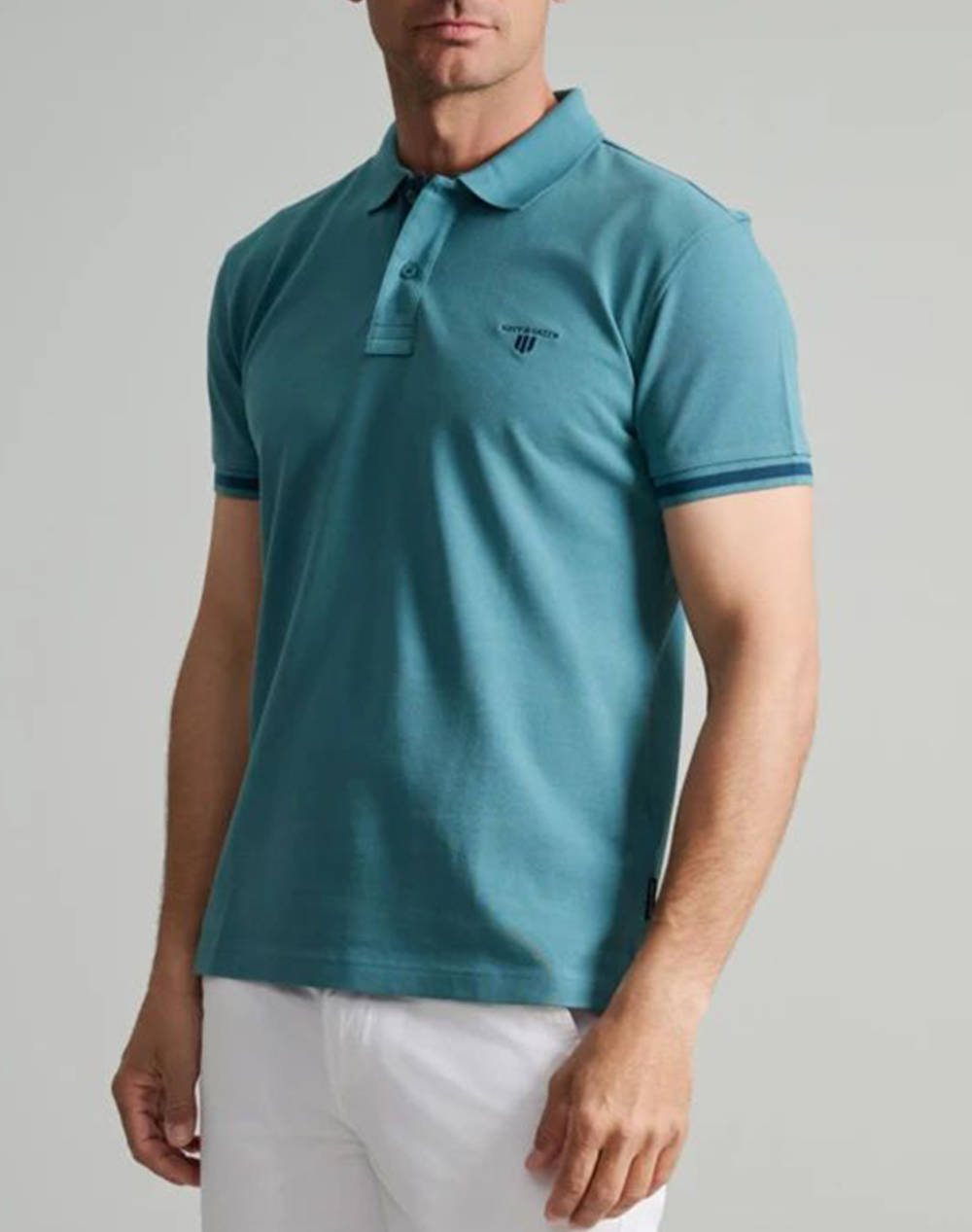 NAVY&GREEN BLUZA PIQUE POLO, YOUNG LINE