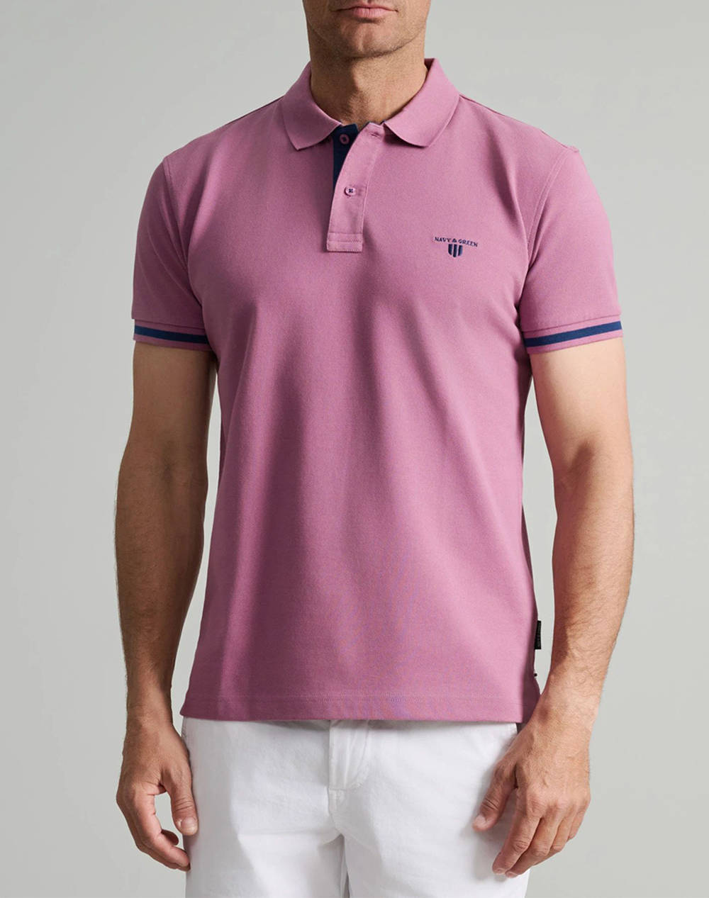 NAVY&GREEN BLUZA PIQUE POLO, YOUNG LINE