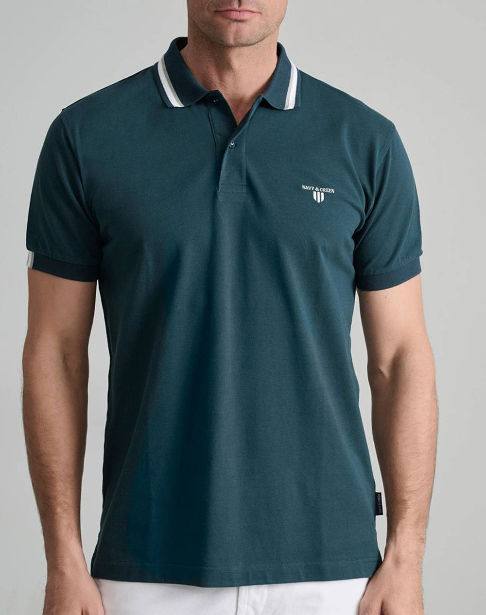 NAVY&GREEN BLUZA POLO, CUSTOM FIT