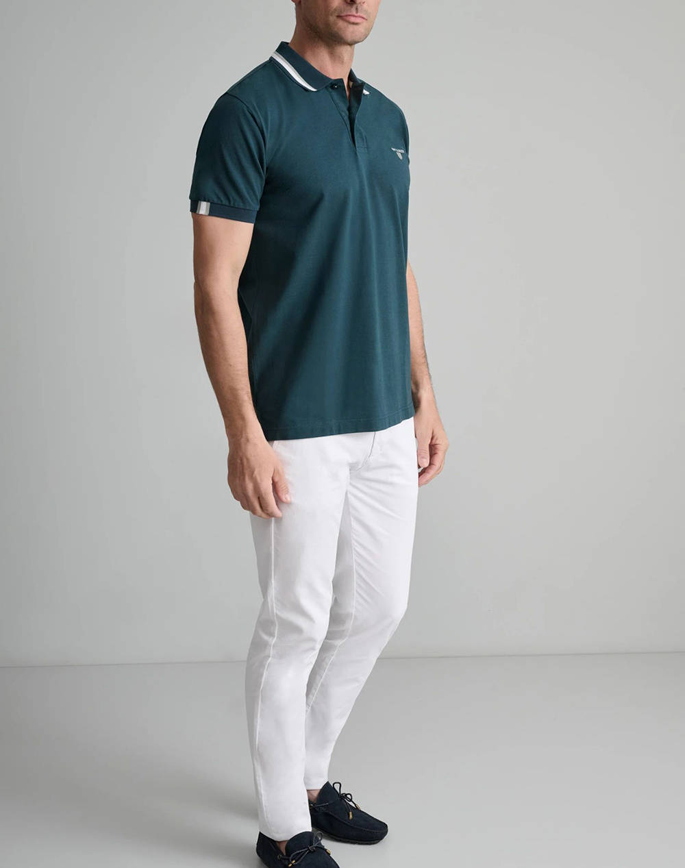 NAVY&GREEN BLUZA POLO, CUSTOM FIT
