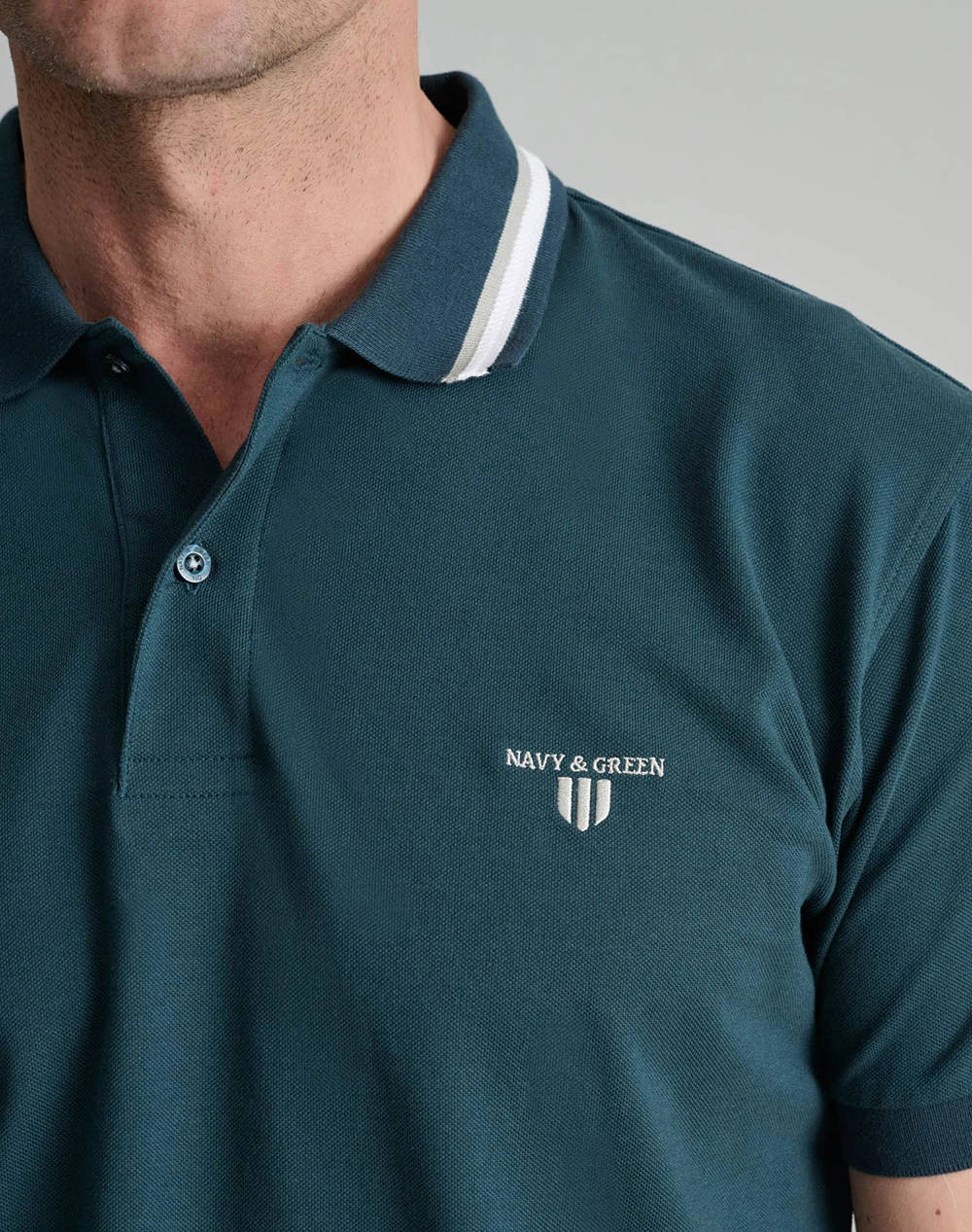 NAVY&GREEN BLUZA POLO, CUSTOM FIT