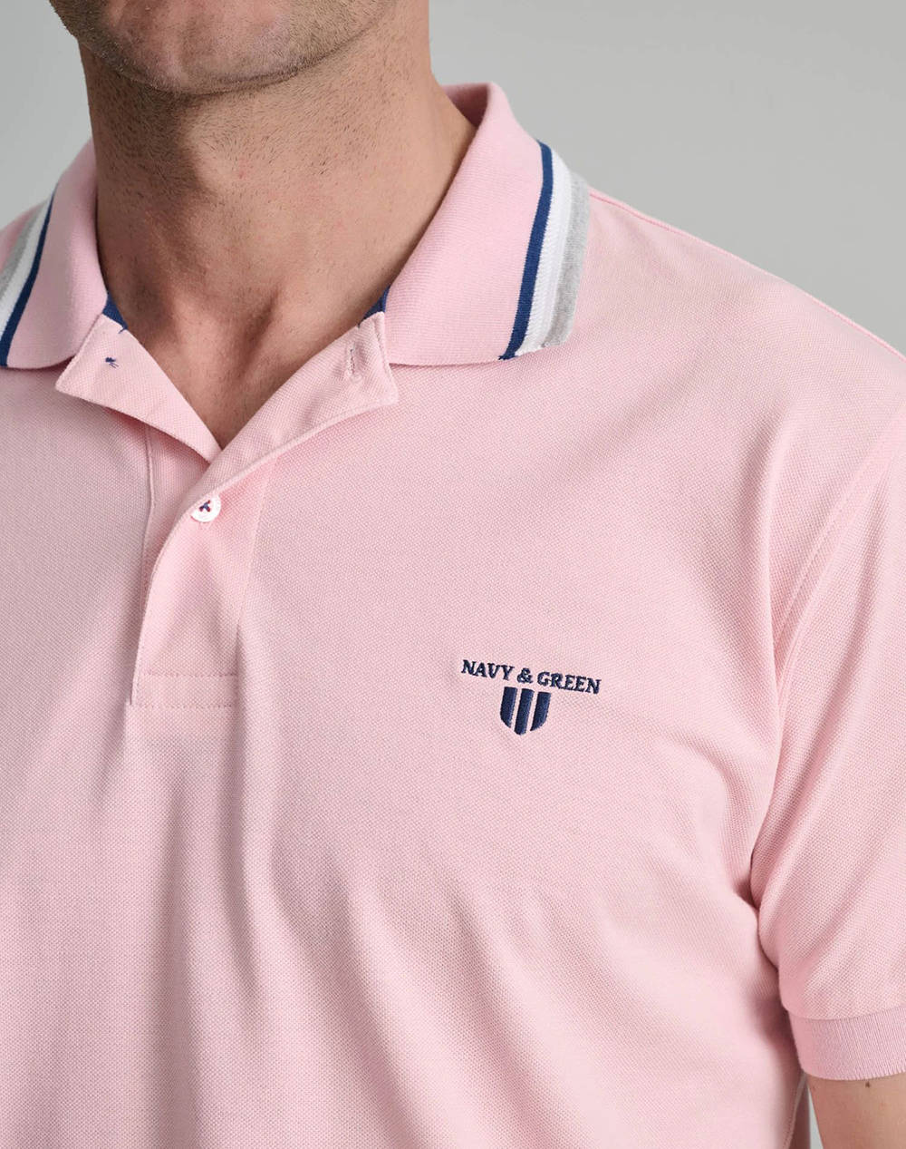 NAVY&GREEN BLUZA POLO, CUSTOM FIT
