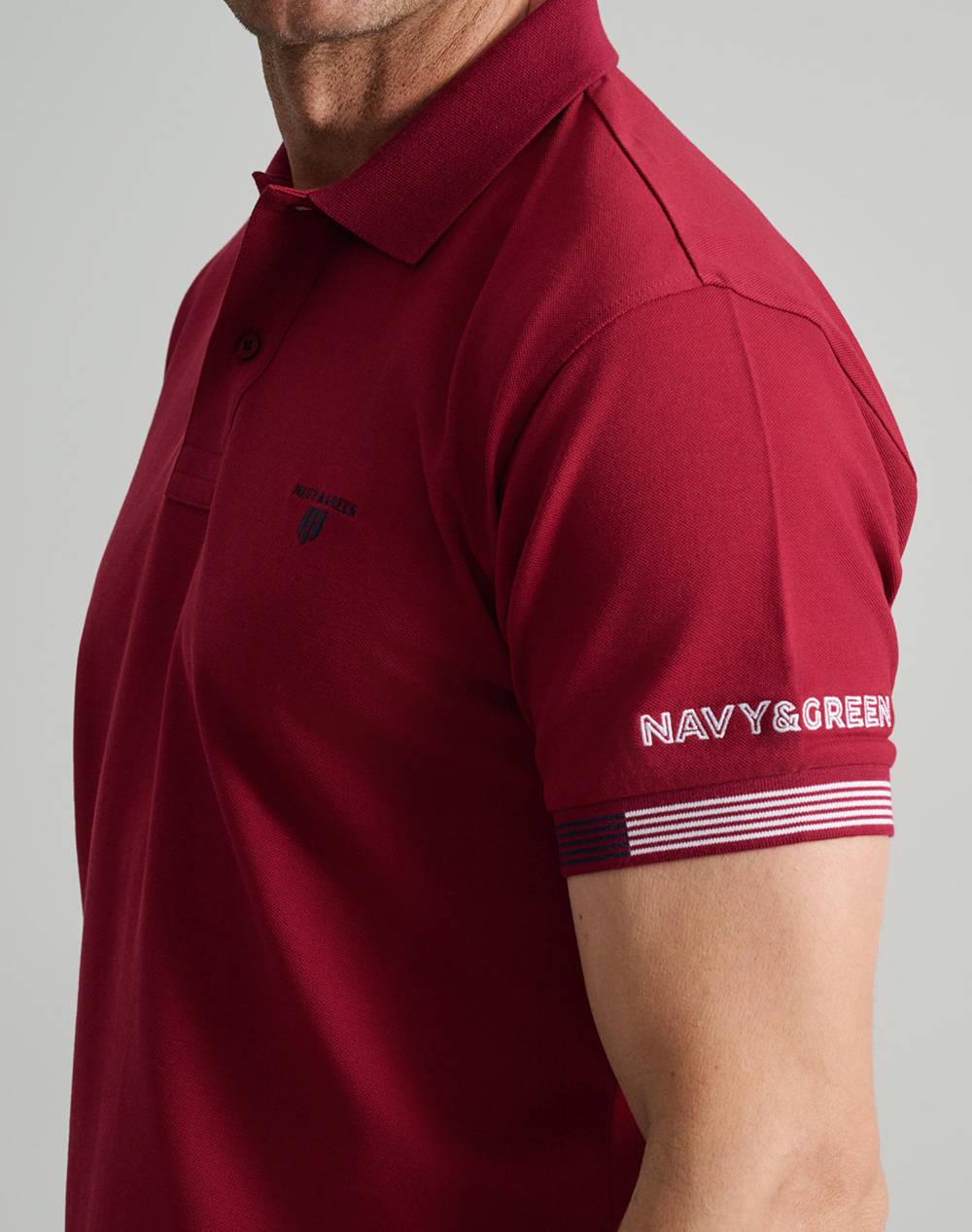 NAVY&GREEN BLUZA POLO, CUSTOM FIT