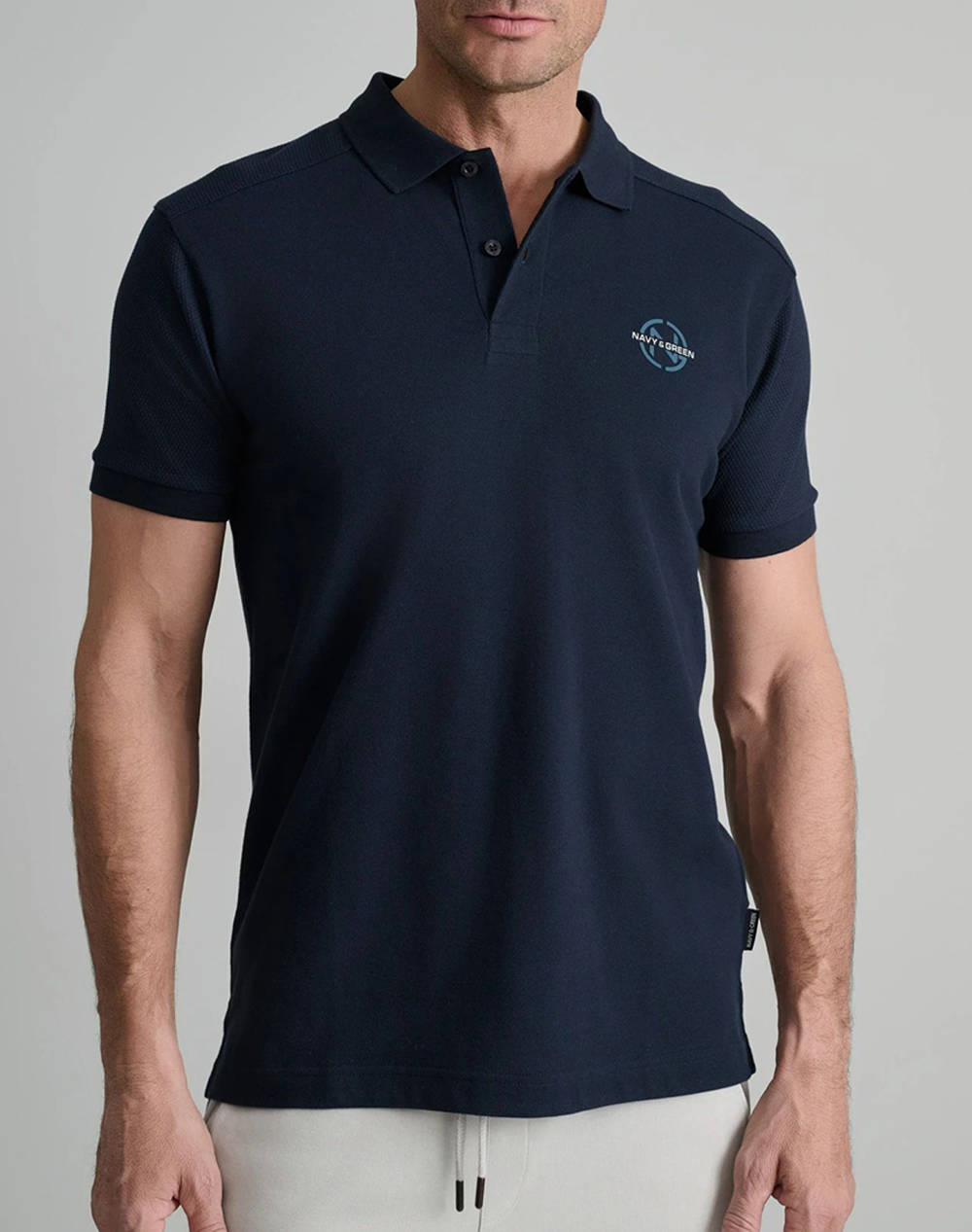NAVY&GREEN BLUZA POLO