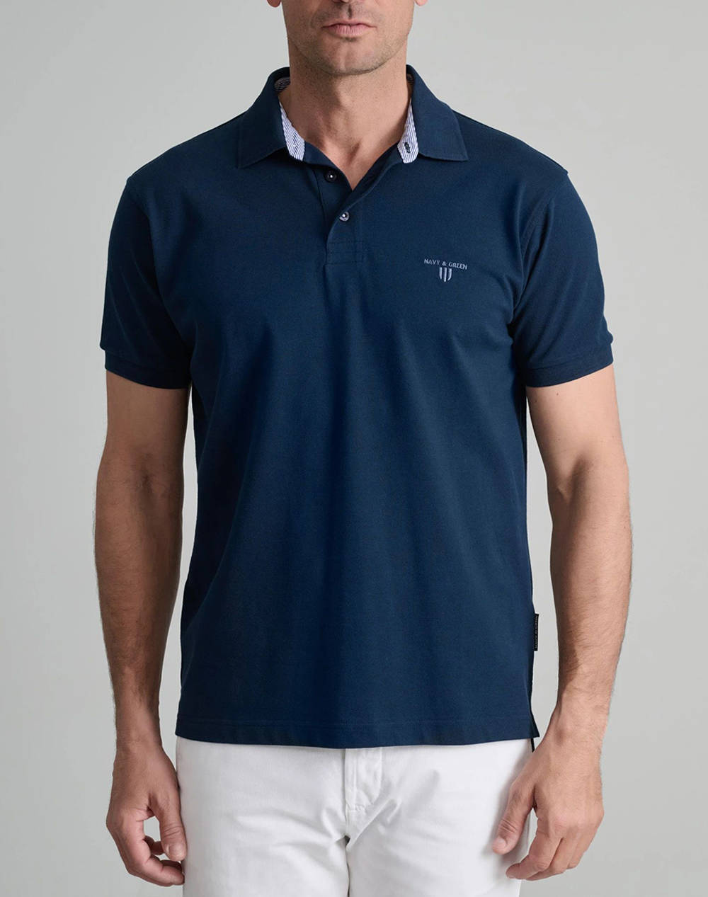 NAVY&GREEN BLUZA POLO