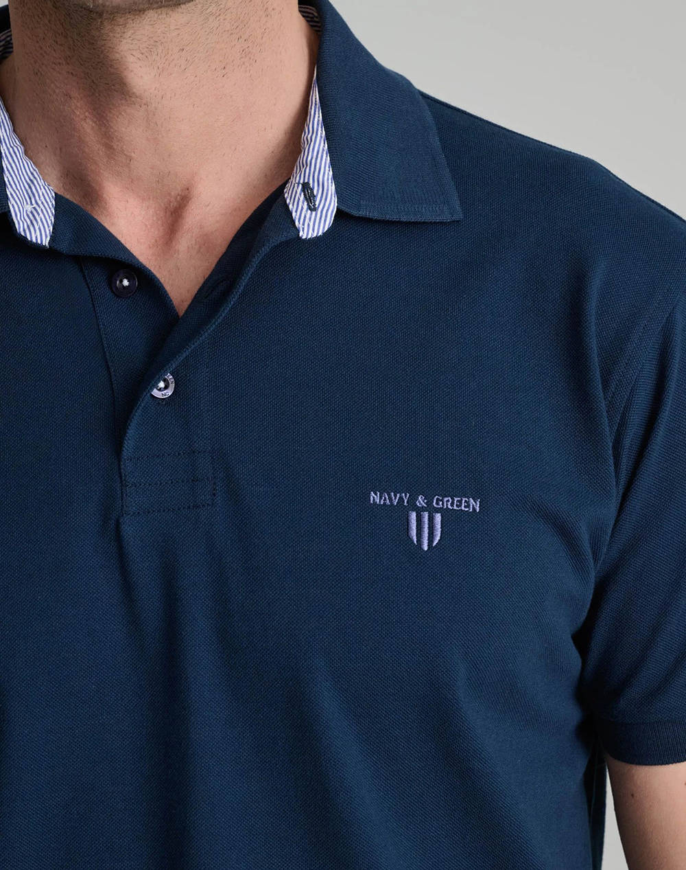NAVY&GREEN BLUZA POLO