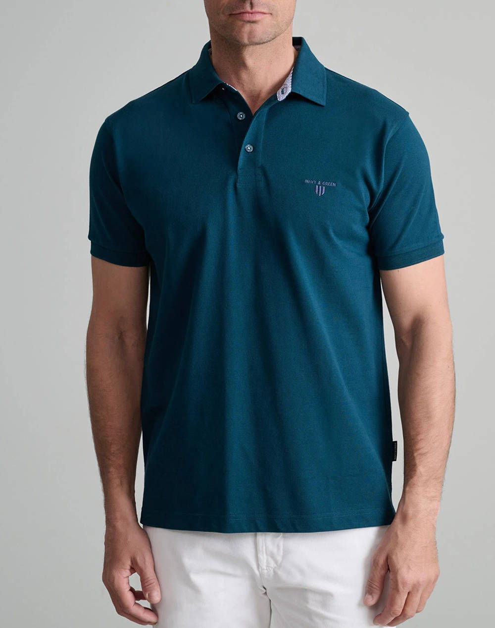 NAVY&GREEN BLUZA POLO