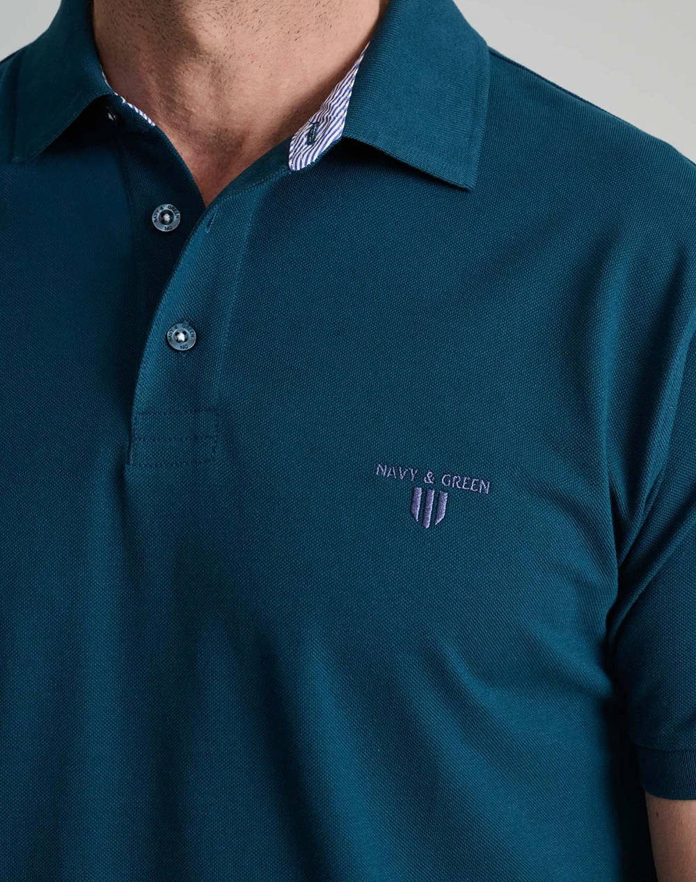 NAVY&GREEN BLUZA POLO