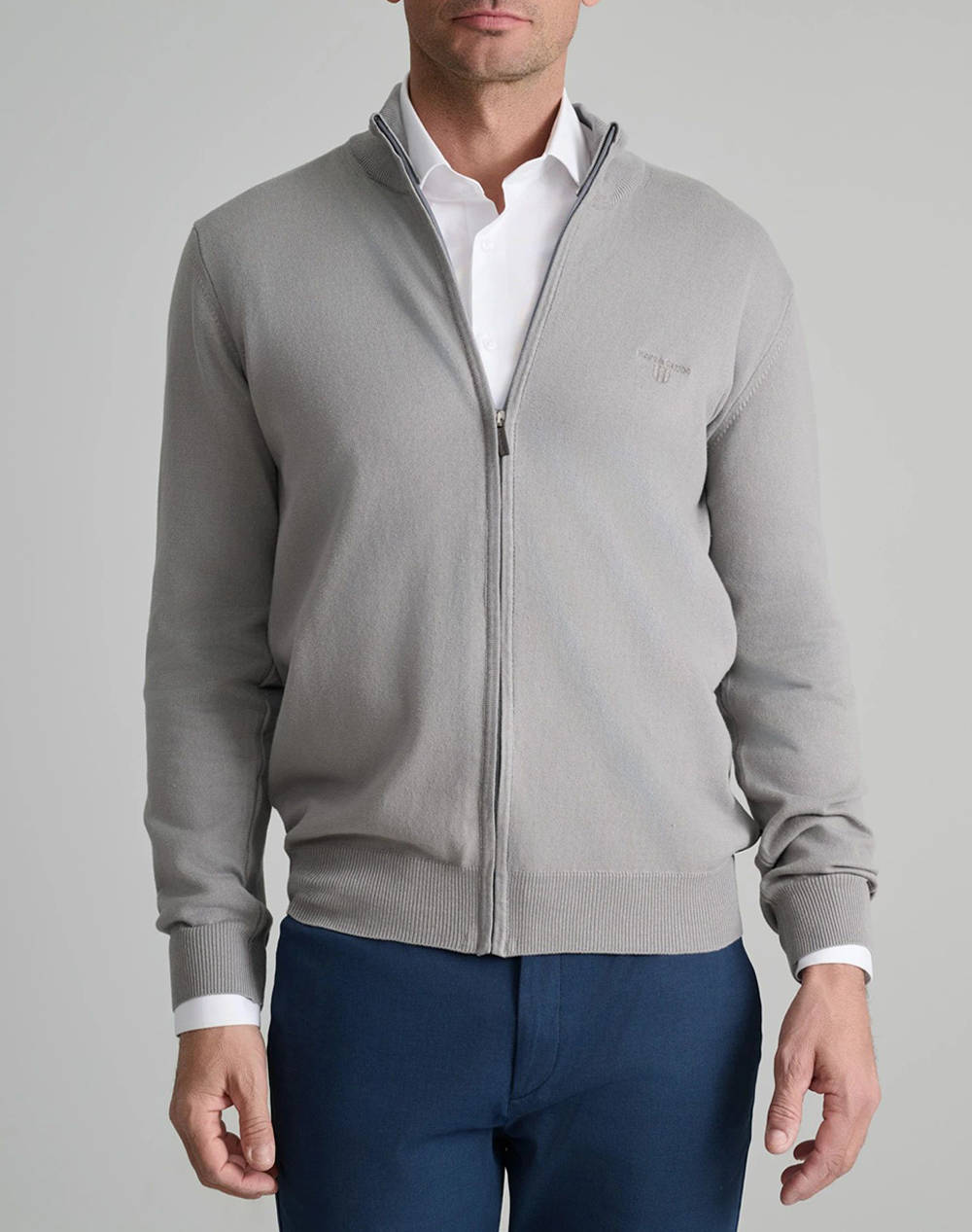 NAVY&GREEN CARDIGAN TRICOTAT FERMOAR