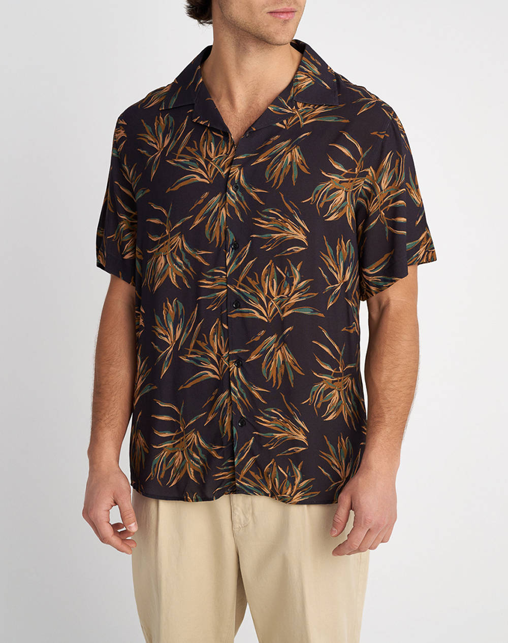 STAFF Man Shirt Troy Short Sleeve 100% Viscoze